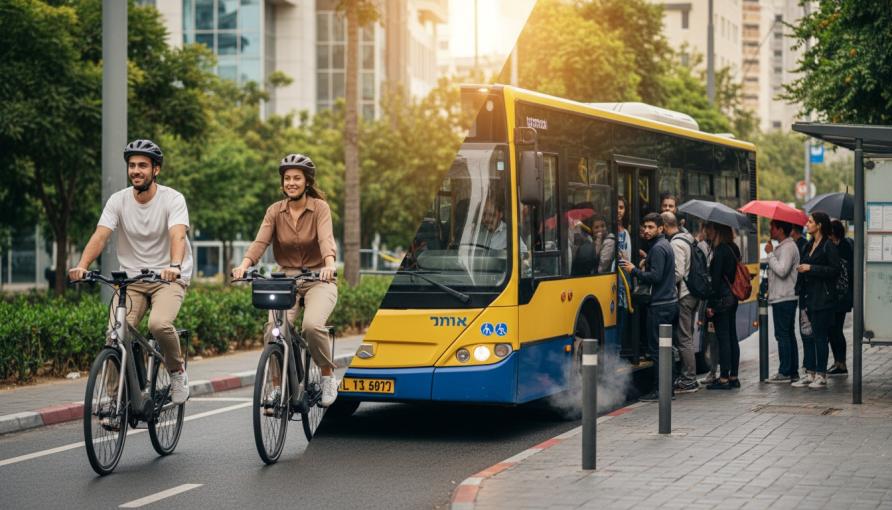 אופניים חשמליים נגד תחבורה ציבורית